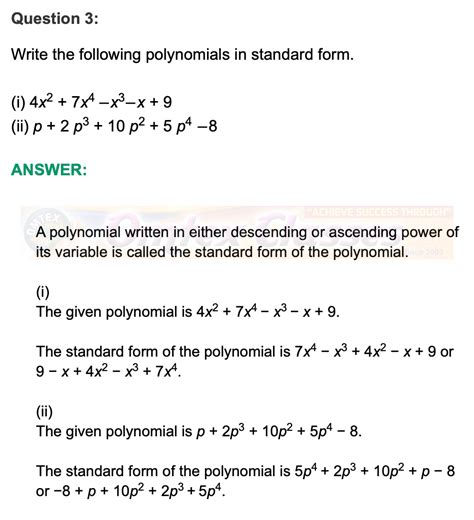 omtex.co.in : Chapter 3 - Polynomials Problem Set No. 3 Mathematics ...
