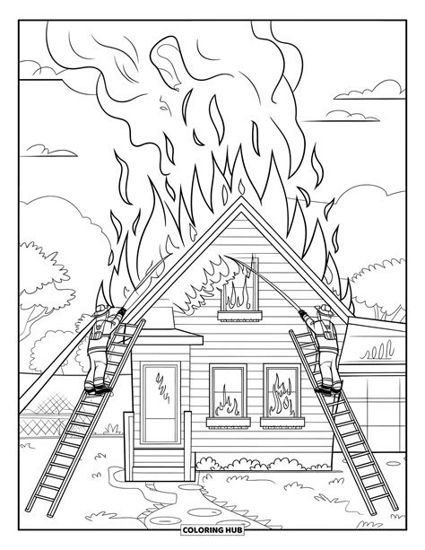Printable Coloring Pages Firefighters