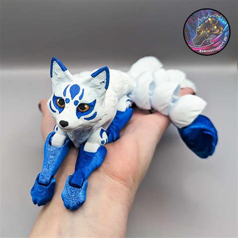🦊 Flexi Kitsune, Articulated Kitsune・ STL File for 3D printing・Cults