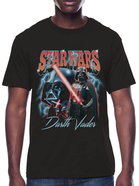 Darth Vader, Men's & Big Men's Graphic Crew Neck T-Shirt, Three Vader ...