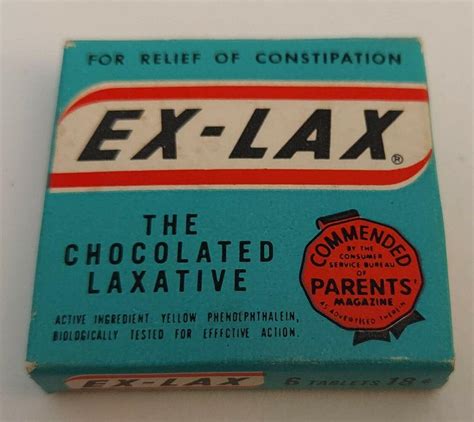 VINTAGE EX-LAX BOX THE CHOCOLATE LAXATIVE 6 count | #3934063312