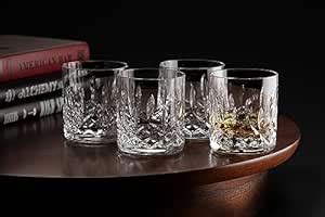Crystal Mart Premium Big Whisky Glasses Set of 4 pcs 300ml Aesthetic ...