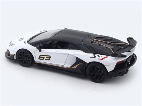 Lamborghini Aventador SVJ white 1:24 MSZ licensed diecast Scale Model ...