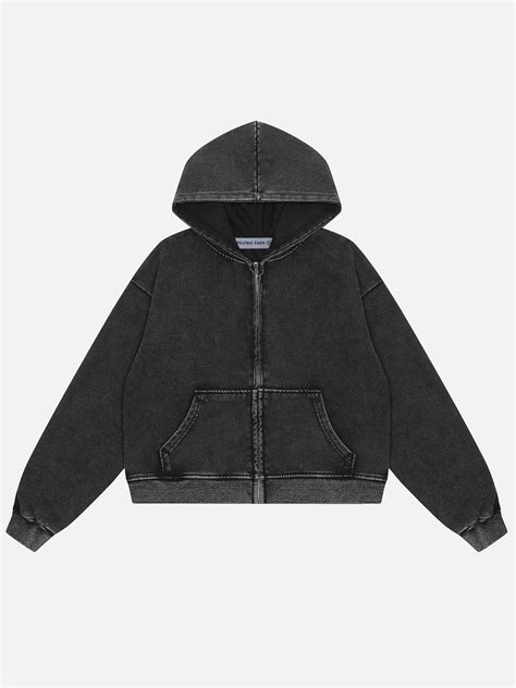 Washed Solid Zip Up Hoodie | Vintage hoodies, Hoodie mockup, Hooded ...