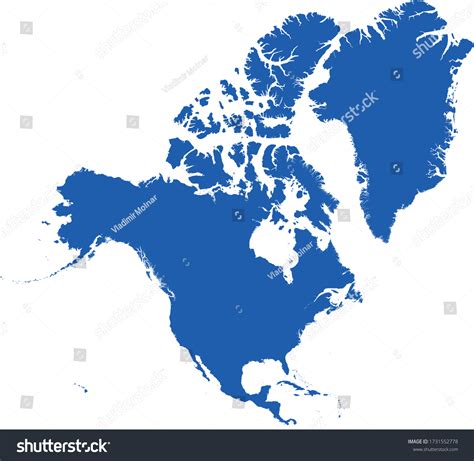 North and central america map