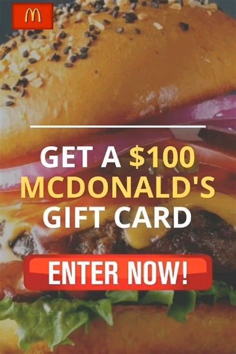 Get your $100 mcdonalds gift card now – Artofit