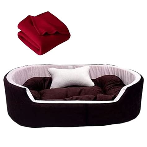 ROYALS RORE Dog Bed Soft Machine Washable Reversible Dog Bed with ...