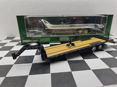 10 Goose Neck New Trailers 1:64 GreenLight gooseneck Flat Bed trailer ...