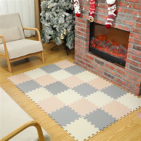 Snapklik.com : Nuanchu 60 Pcs Kids Foam Puzzle Floor Mat Bulk Solid ...