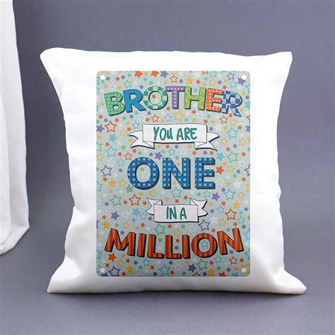 Send One in a Million Brother Cushion with Kids Rakhi Combo Online ...