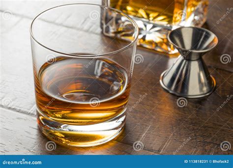 Delicious Bourbon Whiskey Neat Stock Image - Image of nightcap ...