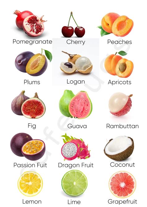 Fruits and Vegetables Name for Kids (With Pictures)