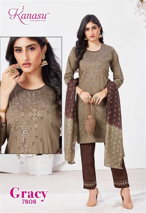 Kanasu Gracy Beautiful Ethnic Wear Readymade Salwar: Textilecatalog
