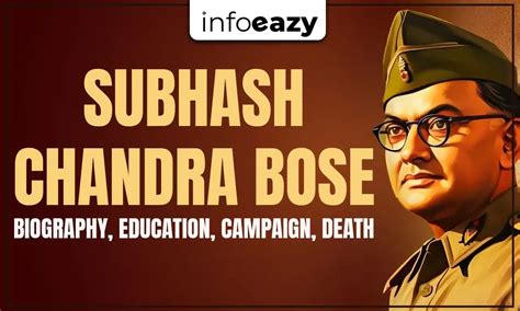 Subhash Chandra Bose, Biography, Education, Campaign, Death