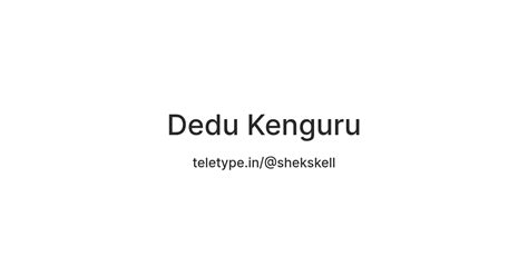 Dedu Kenguru — Teletype