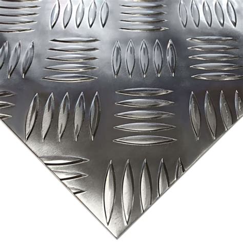 RS PRO | RS PRO Checker Plate Silver 2000 mm x 1000 mm, 3 mm Thick ...