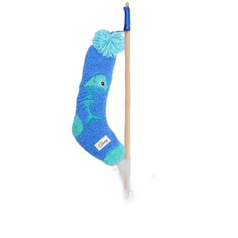 Buy Talking Dog Club Blue Sock Wand Toy for Cats (Blue) online at ...