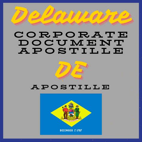 Delaware Corporate Document Apostille - Southeast Spanish, Inc.
