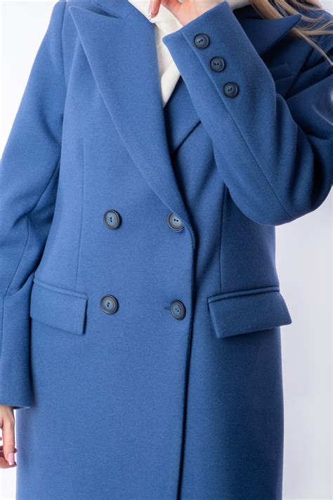 Пальта: 23932 Пальто з кашеміру синє