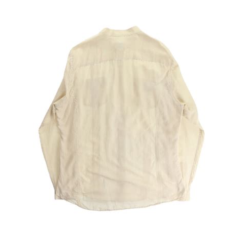 【FIFTY-FIFTY】1990s vintage ARMANI COLLEZIONI silk cotton band collar ...