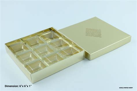 9 Cavity Golden Emboss Box (Pack of 10) – Kings Paper