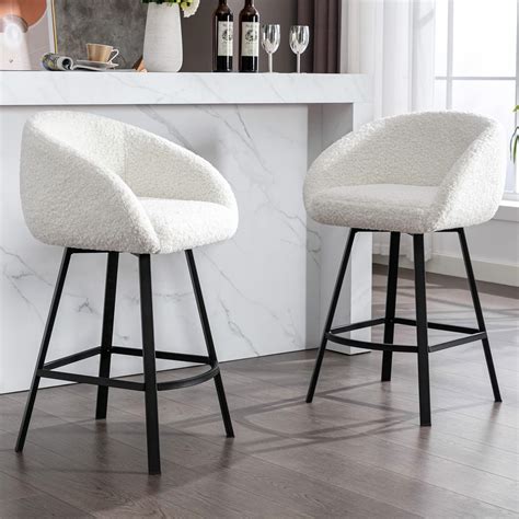 Amazon.com: Zesthouse Swivel Counter Height Stools Set of 2, Modern Bar ...
