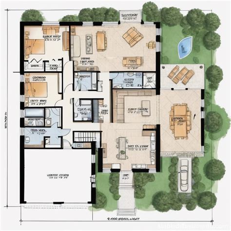 Floor Plan of 9000 Sq Ft House | Stable Diffusion Online