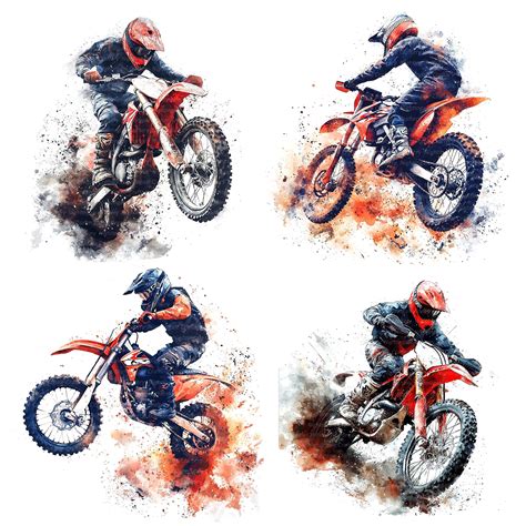 13 Dirt Bike Clipart, Motocross Clipart, Motorcycle, Printable ...