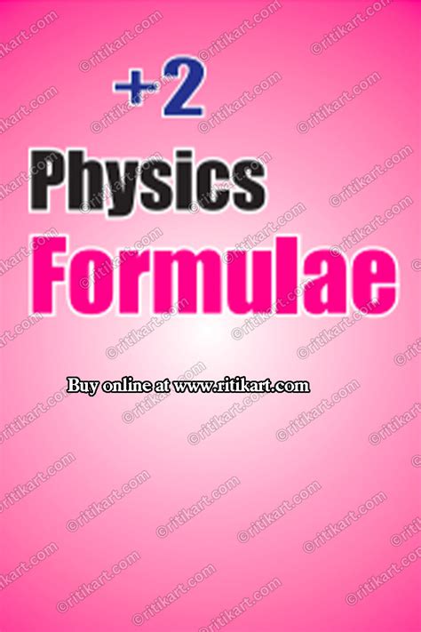Physics Formulae For +2 Students