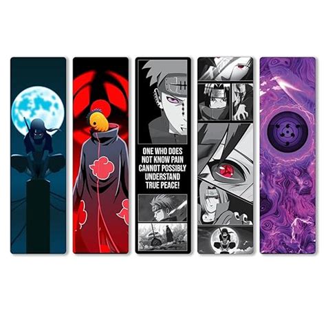 Naruto Anime Bookmarks Pack of 5 Decorative Bookmarks - (Naruto ...