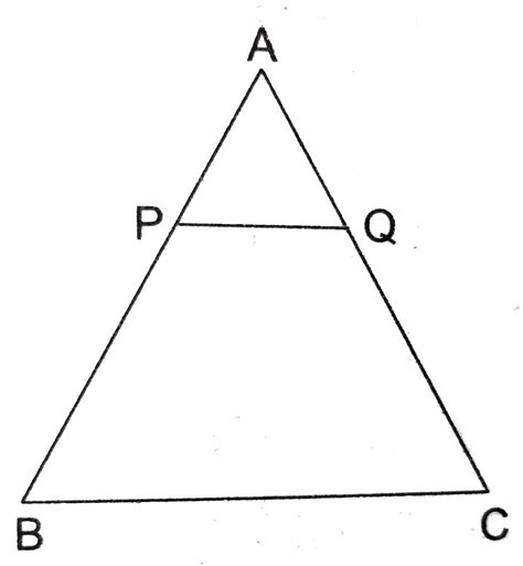 P and Q are points on the sides AB and AC respectively of a ...