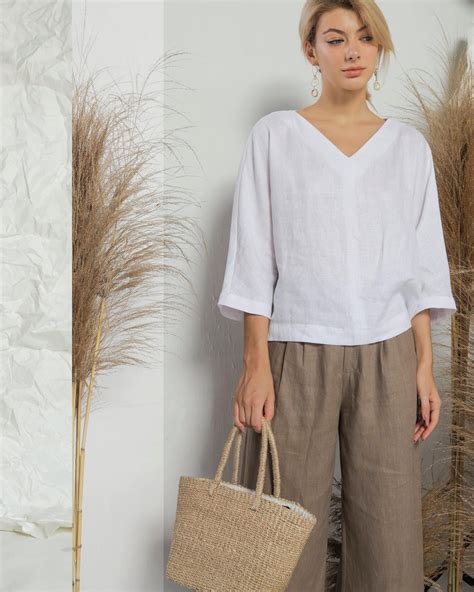 Linen Blouse, Linen Blazer, Linen Pants, Linen Clothes Boho, Womens ...