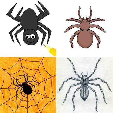 25 Easy Spider Drawing Ideas - How to Draw a Spider
