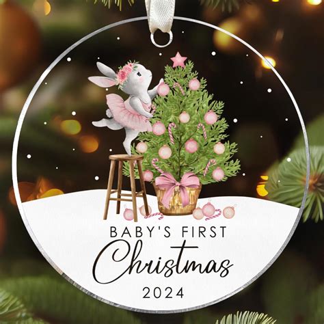 Amazon.com: MAPDTWO Baby Girl First Christmas Ornament - Baby Girl ...