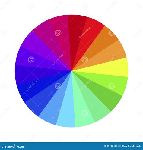 Chromatic Wheel Illustration, Color Wheel, Color Chart Vector Tool ...
