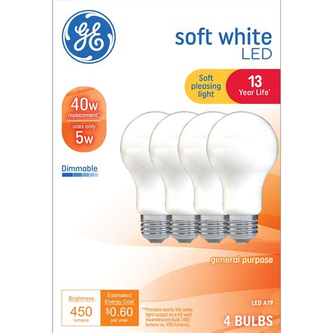 GE Lighting LED Light Bulb, 40W Replacement, 13-Year Lifespan, Soft ...