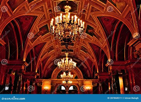 The Beautiful Interior Hall of the State Opera House. Shiny Marble ...