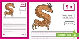 Alfabet: Pisanie po śladzie | Literka Z z | Zebra - Twinkl