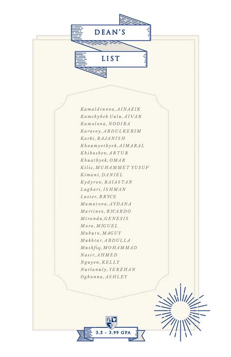 NAU Dean's List - North American University