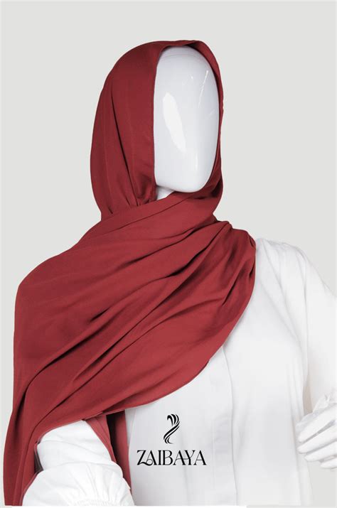 Premium Georgette Rust Brown Hijab – Zaibaya