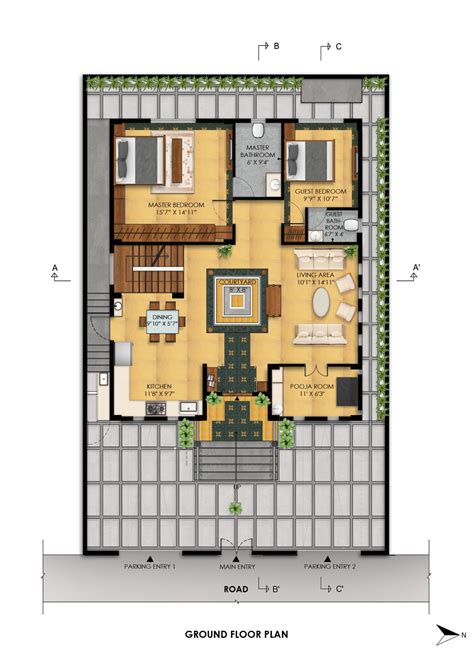 Interior House With Courtyard Unique Floor Plan 1000+ Images About