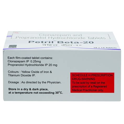 Petril Beta-20 Tablet 15's | Uses, Side Effects, Price | Apollo Pharmacy