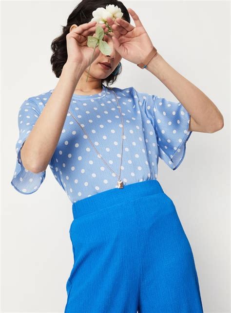 Buy Women Polka Dot Top with Necklace Online at just Rs. 899.0 ...