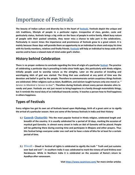 PPT - Importance of Festivals PowerPoint Presentation, free download - ID:7601977