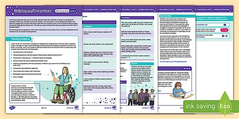 ESL Curriculum - Level 5: Guidance/Overview