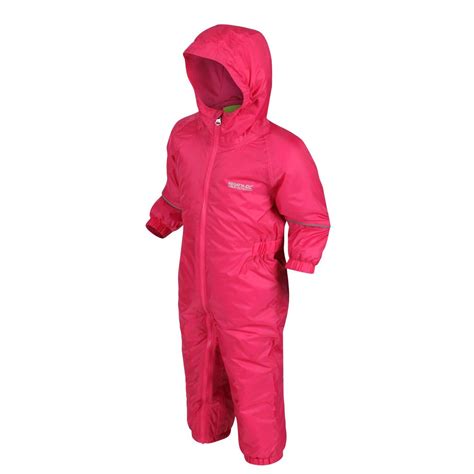 Regatta Kids Splosh III Waterproof Puddle Suit Hot Pink 48-60 ...