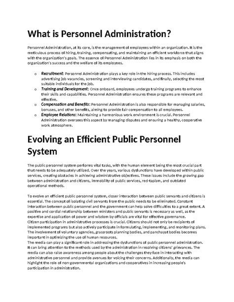 What is Personnel Administration - What is Personnel Administration ...