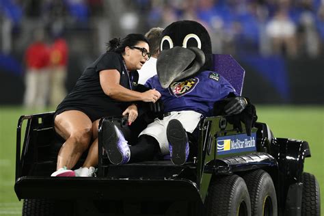 Baltimore Ravens mascot Poe injured during halftime | ResetEra