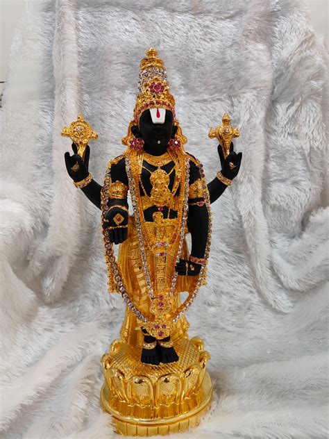 Gold Plated Tirupati Balaji 16 Inches – Statue Manufacturer