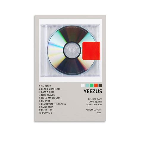 Yeezus Album Cover Square Yeezus" By Kanye West | Soundwave Art Poster